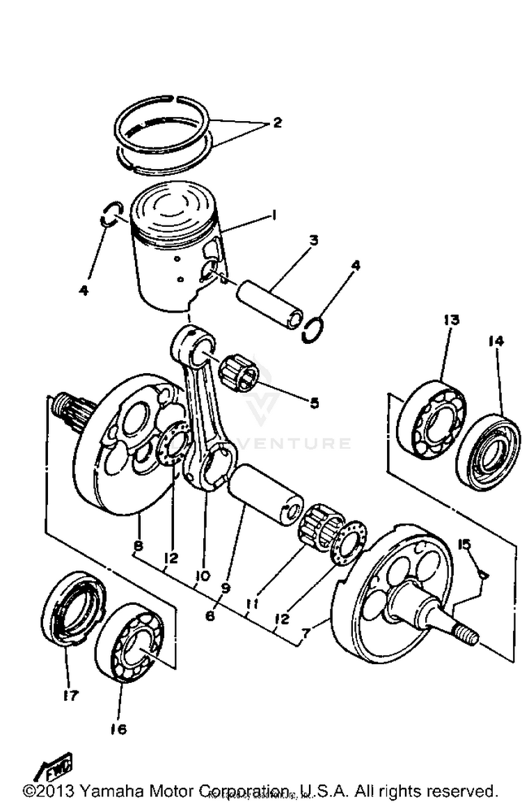 Crankshaft Piston Schematic