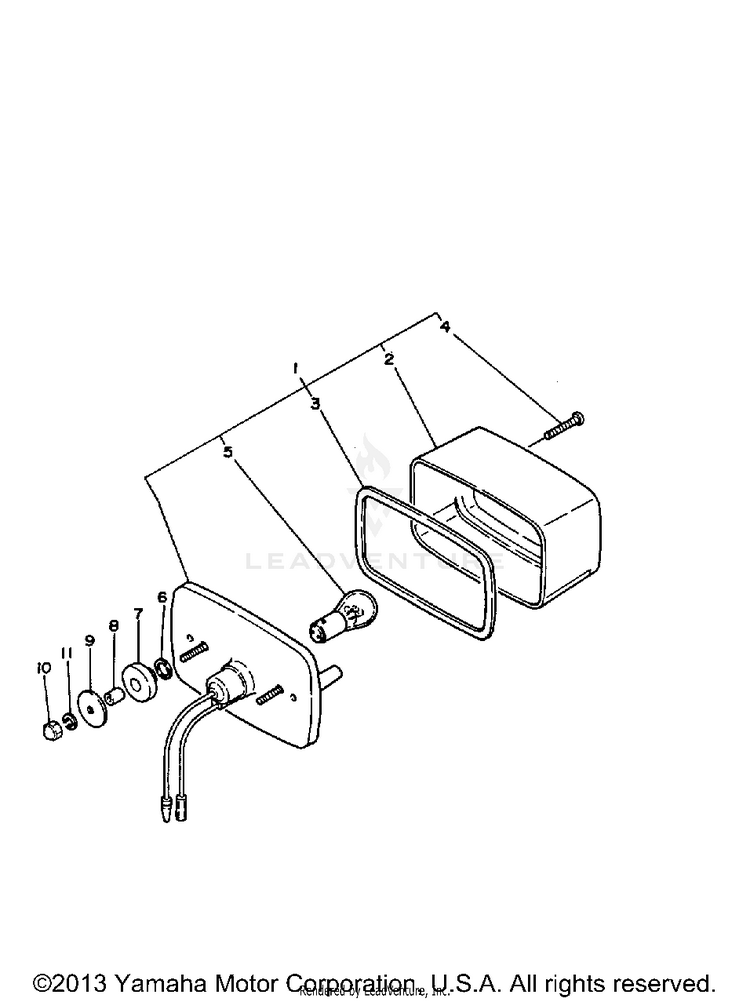 Taillight BIG BEAR - YFM350FWB_MNH - 1991 Schematic