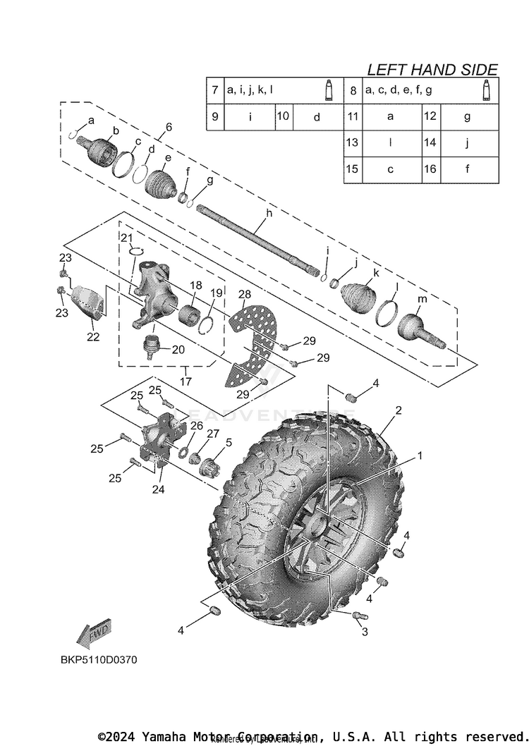 Front Wheel Schematic