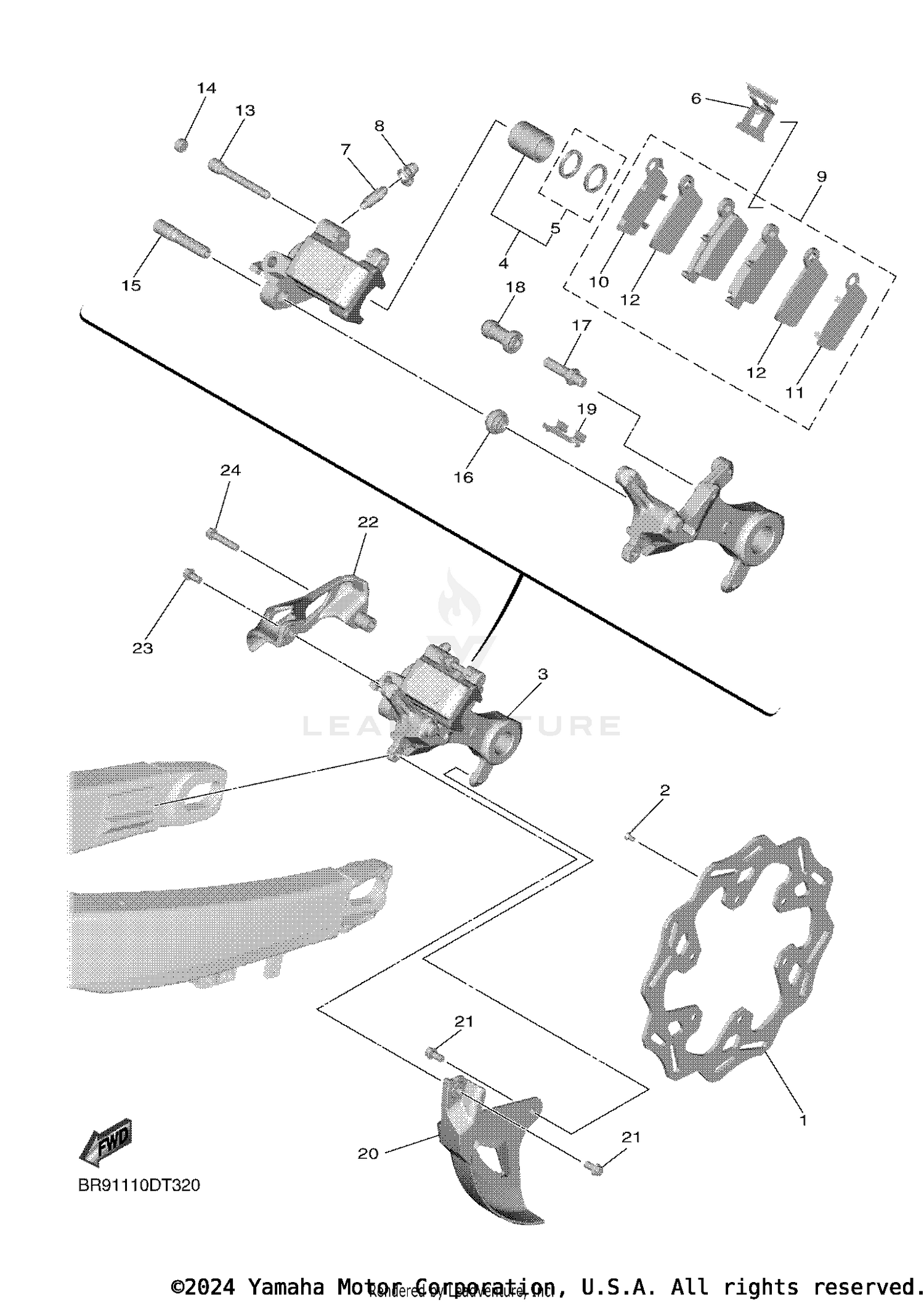 REAR BRAKE CALIPER