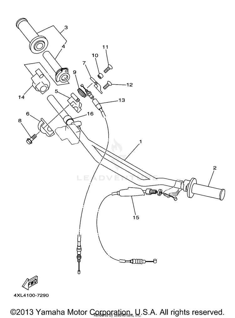Steering Handle - Cable Schematic