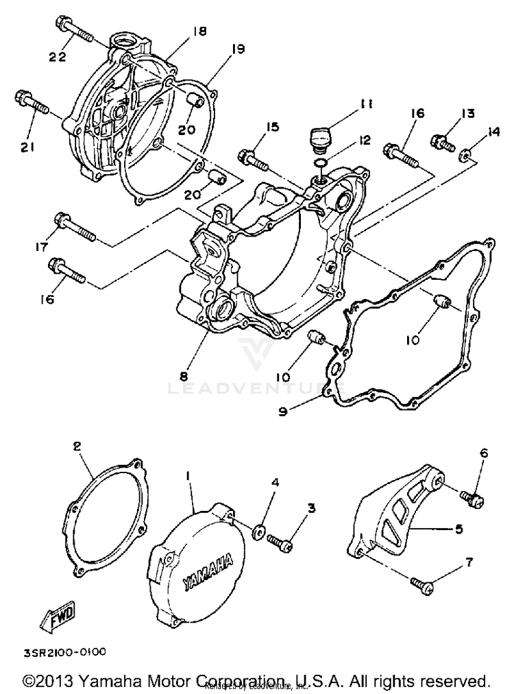 Crankcase Cover 1 Schematic