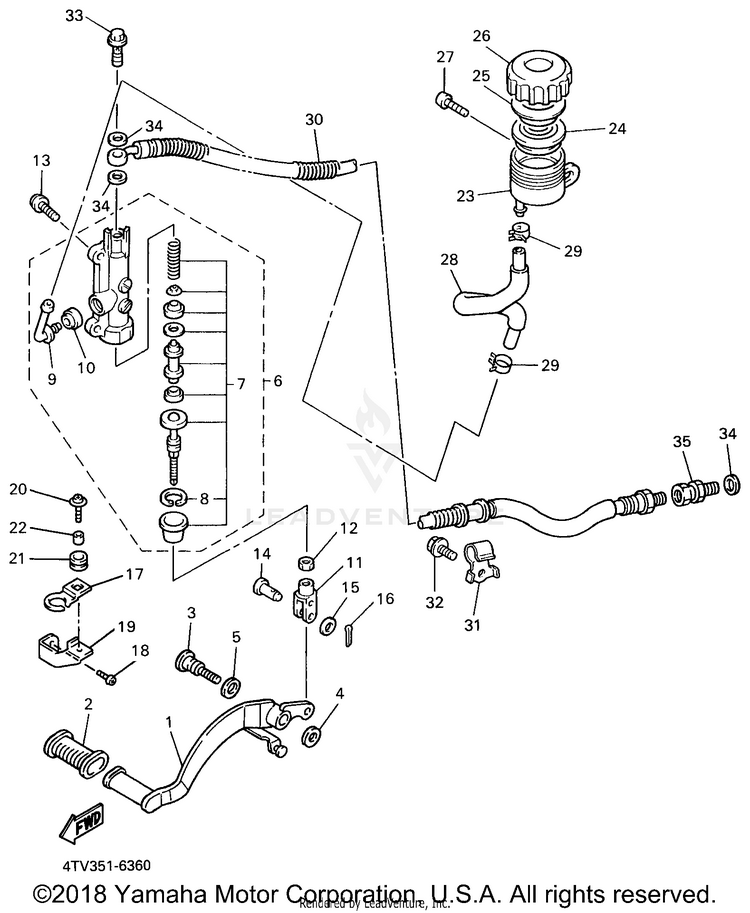 Rear Master Cylinder Schematic