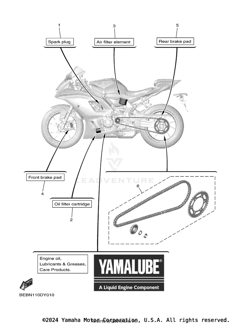 3 Periodic Maintenance Parts YZFR7 - YZFR7SCB - 2025 Schematic