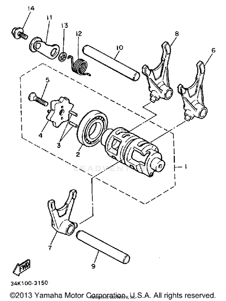Shift Cam-Fork Schematic