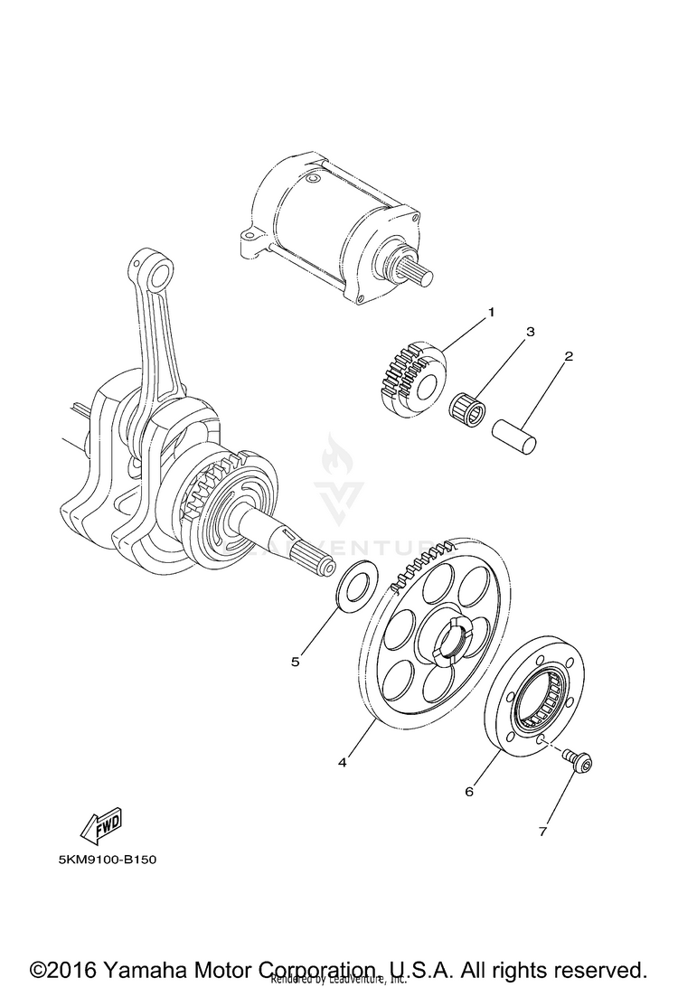 Starter Clutch GRIZZLY 660 - YFM66FAT - 2005 Schematic