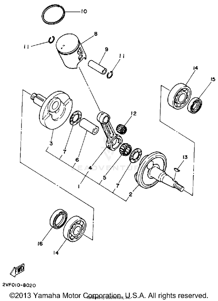Crankshaft-Piston Schematic