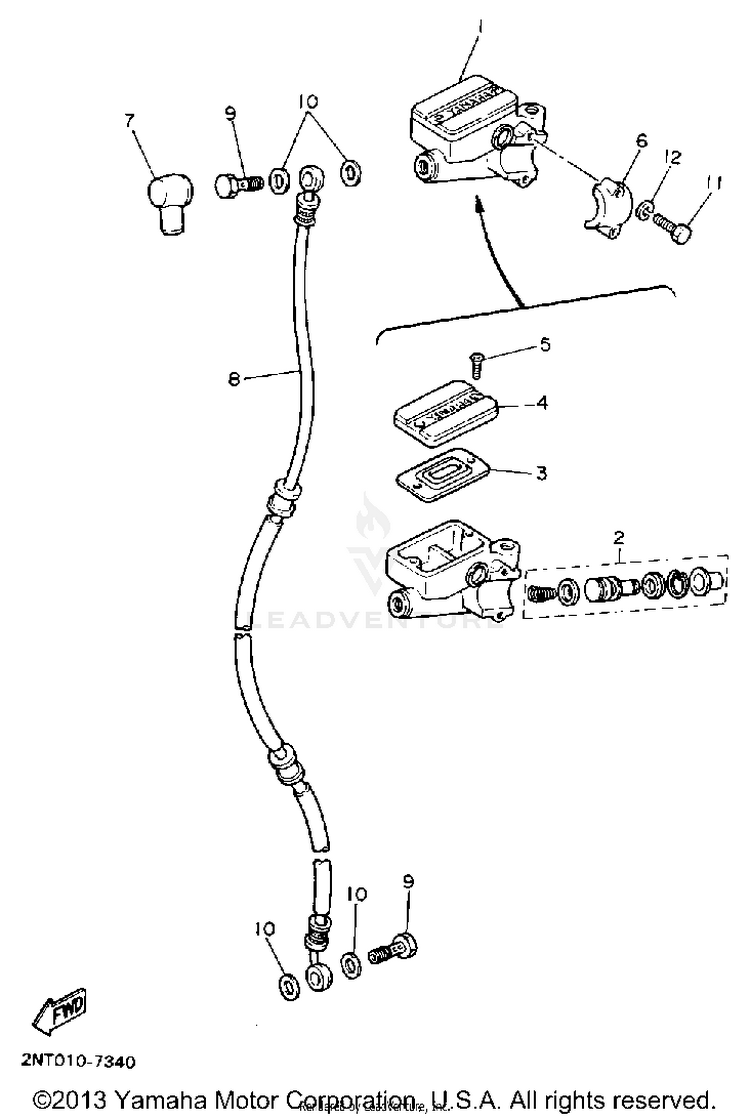 Front Master Cylinder Schematic