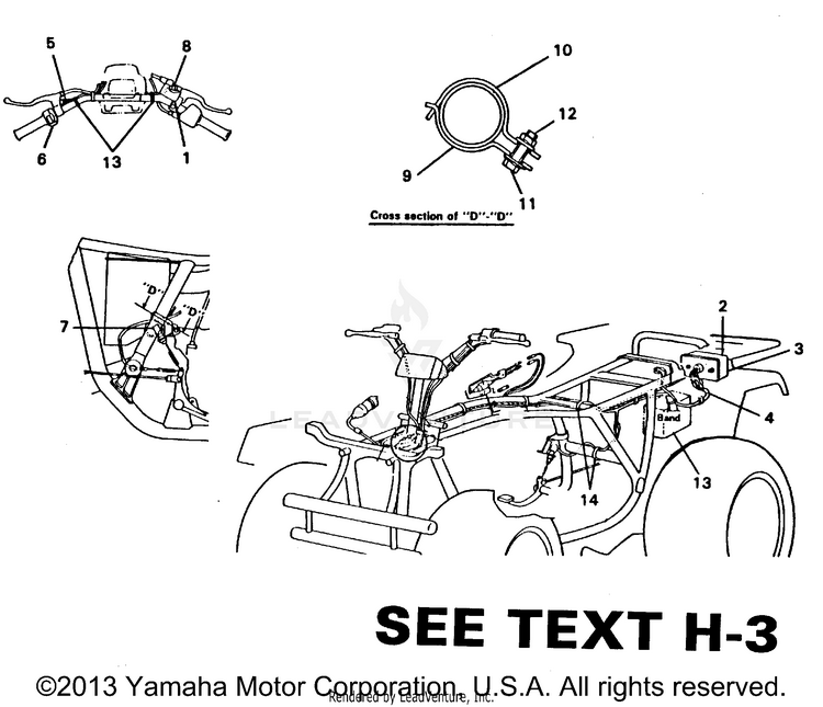 Taillight Kit Maine & New Hampshire BIG BEAR 4WD - YFM350FWG_ - 1995 Schematic