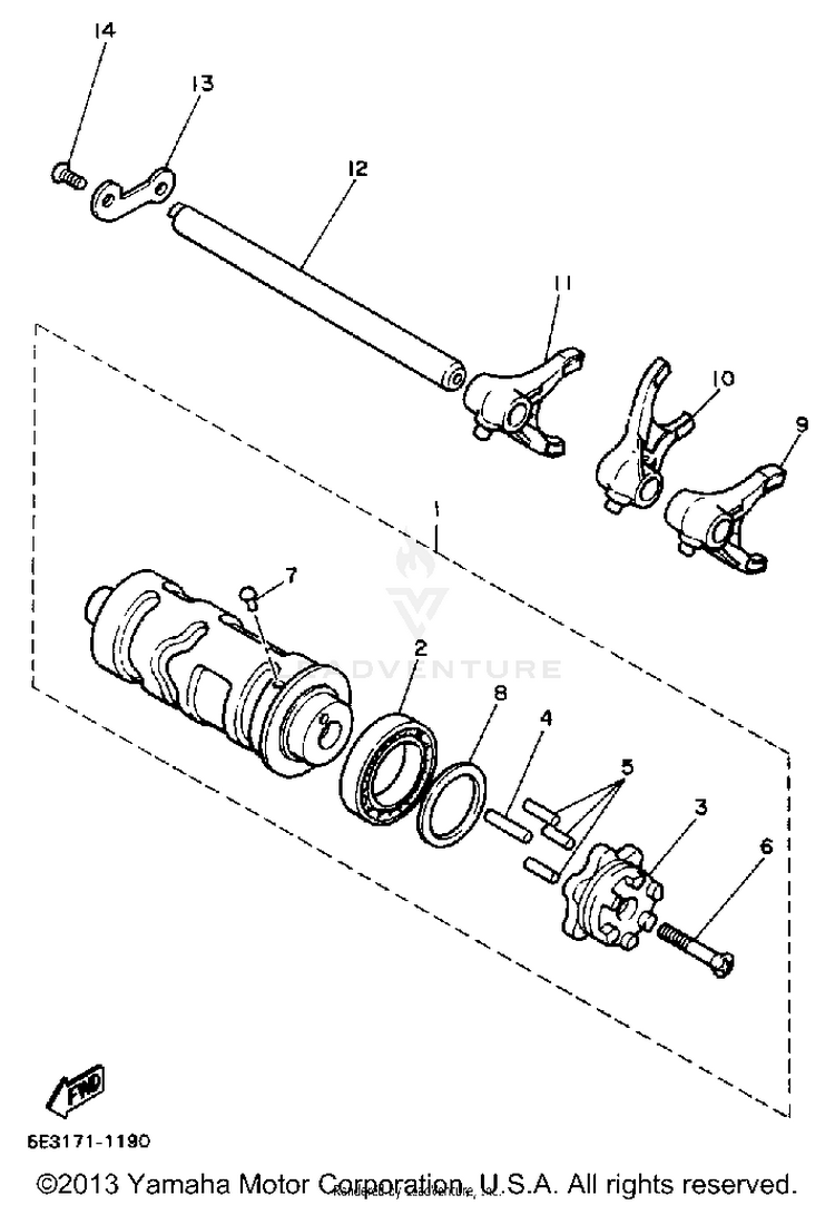Shift Cam Fork Schematic