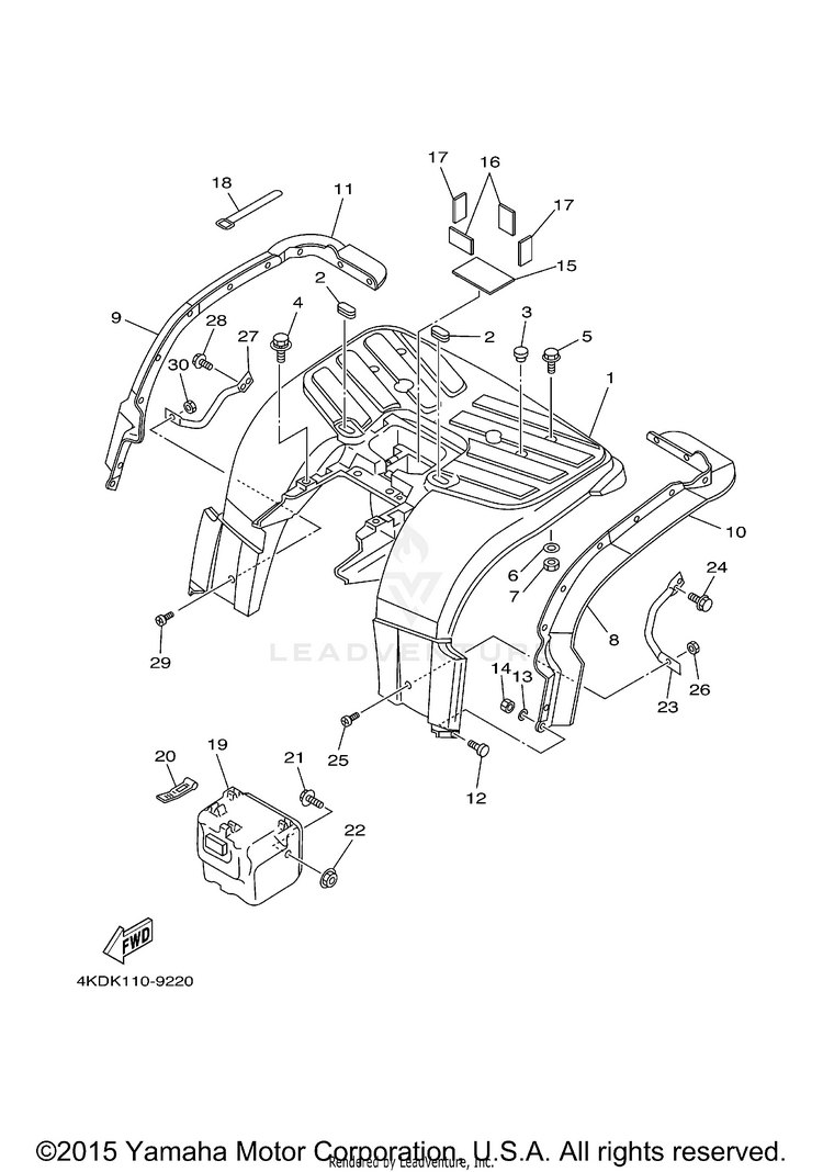 Rear Fender Schematic