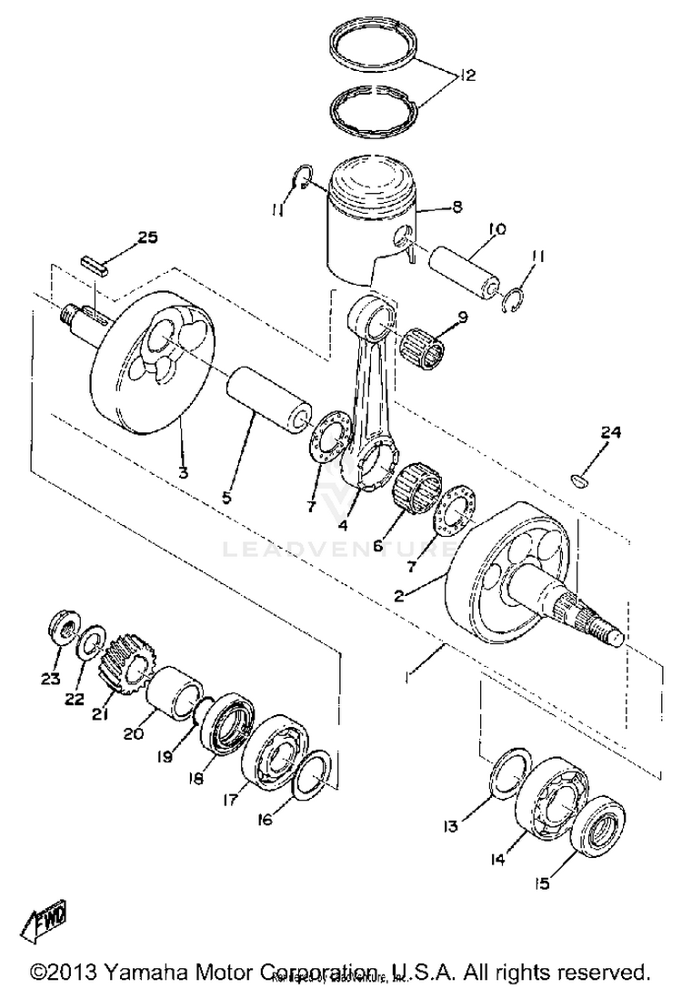 Crank - Piston Schematic