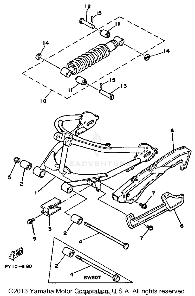 Swing Arm-Rear Shocks Schematic