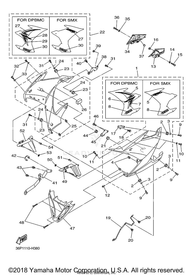 Cowling 2 FZ6R - FZ6RYCB - 2009 Schematic