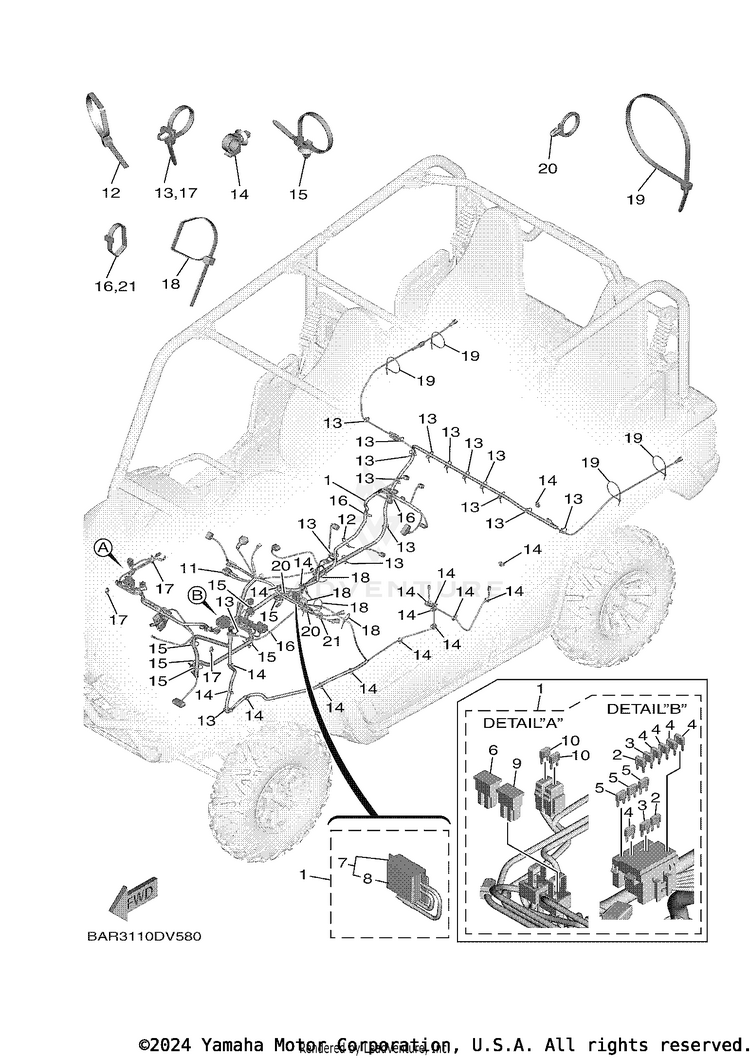 Electrical 3 WOLVERINE X4 - YXF85WPALW - 2020 Schematic