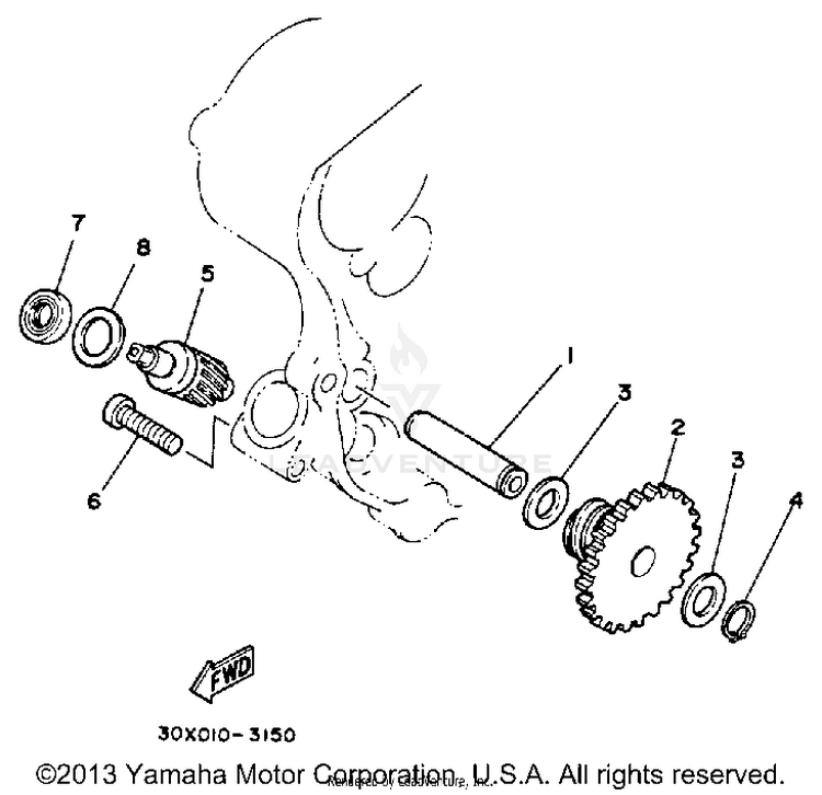 Tachometer Gear Schematic