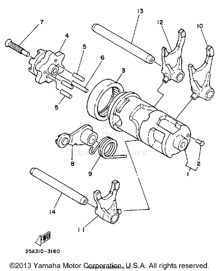 Shift Cam-Fork Schematic