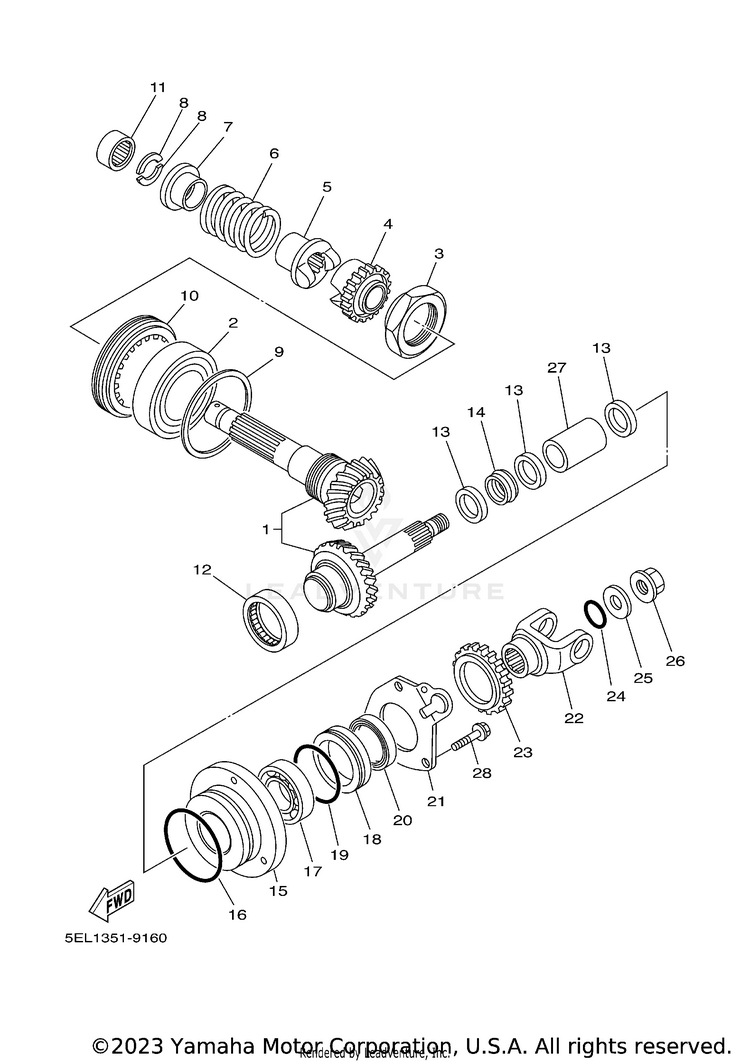 Middle Drive Gear Schematic