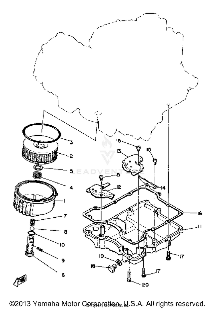 Oil Cleaner XS1100SG - 1980 Schematic