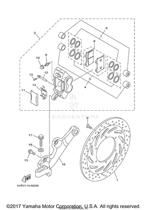 Rear Brake Caliper Schematic