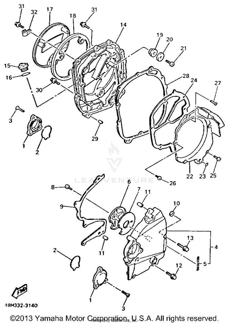 Crankcase Cover 1 Schematic