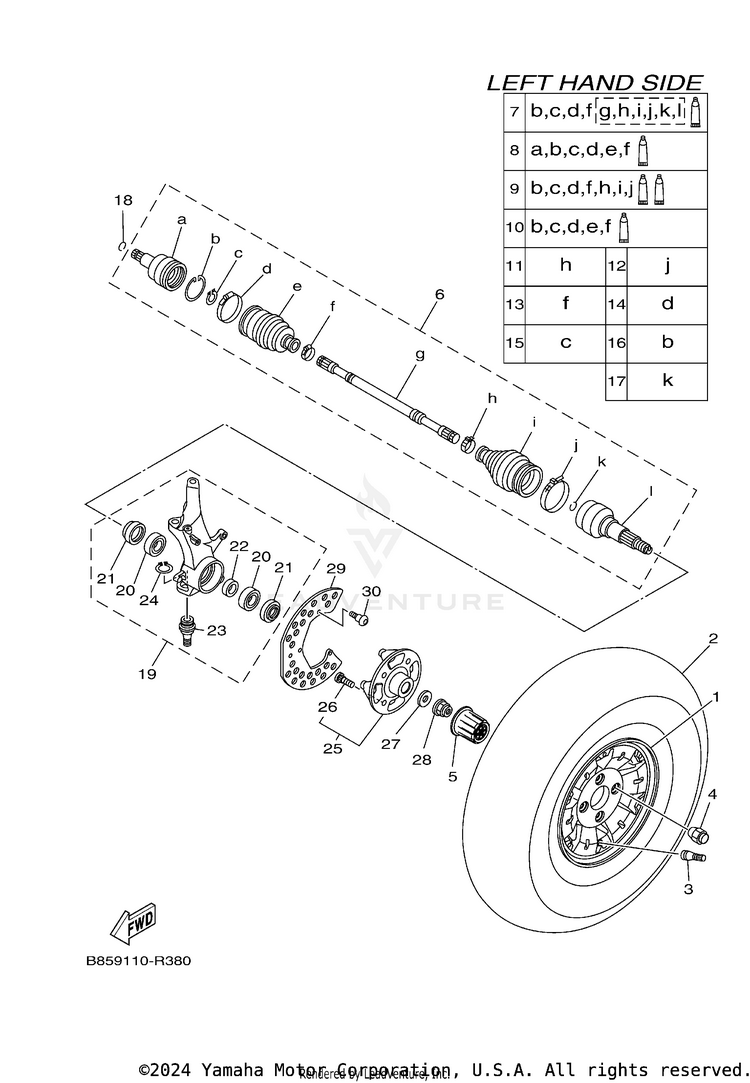 Front Wheel Schematic