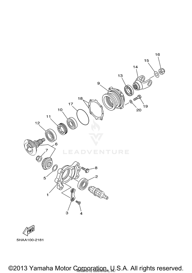 Middle Drive Gear Schematic