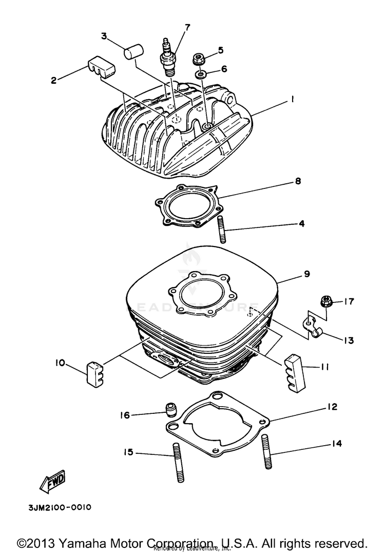 Cylinder BLASTER - YFS200J - 1997 Schematic