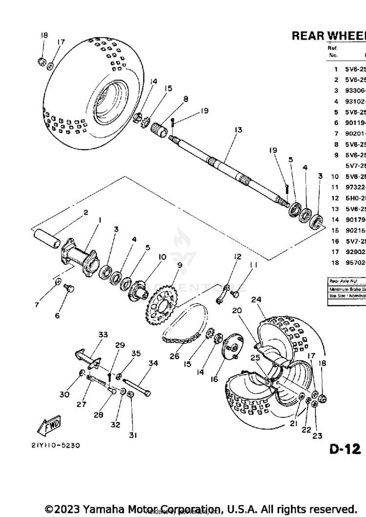 Rear Wheel Schematic