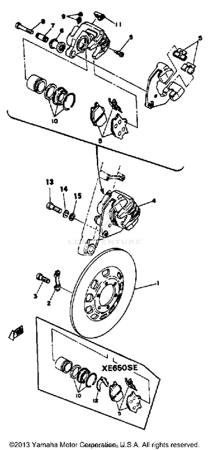 Front Disc Brake Caliper Schematic