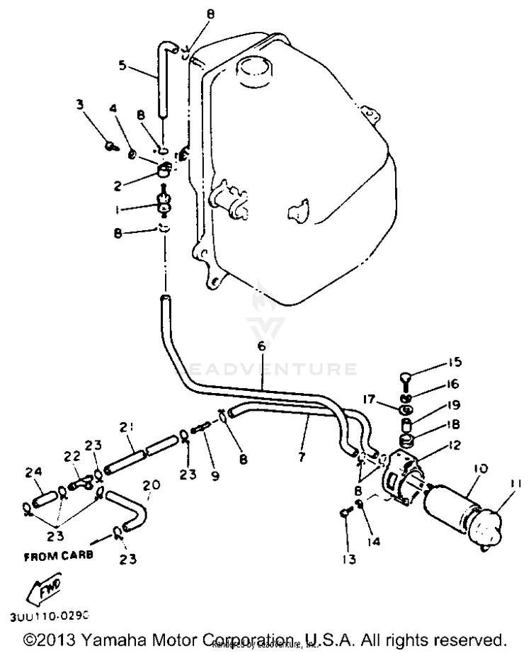 Fuel Tank California Only Schematic