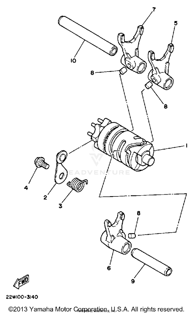 Shift Cam-Fork Schematic