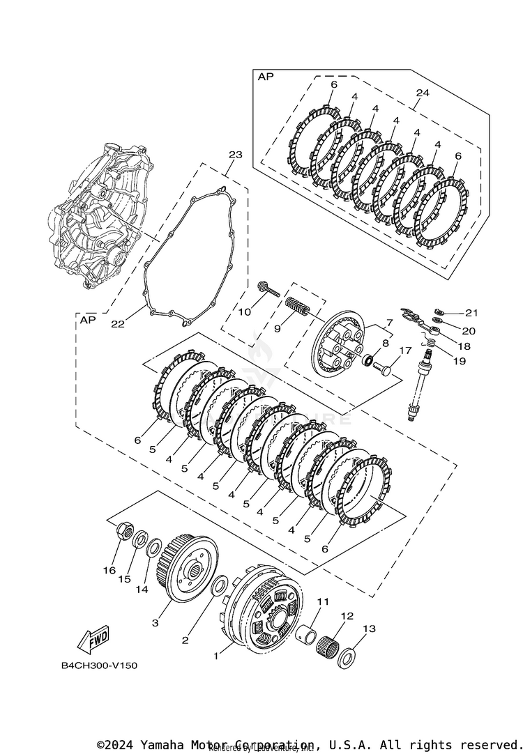 Clutch TENERE 700 - XTZ7NB - 2022 Schematic