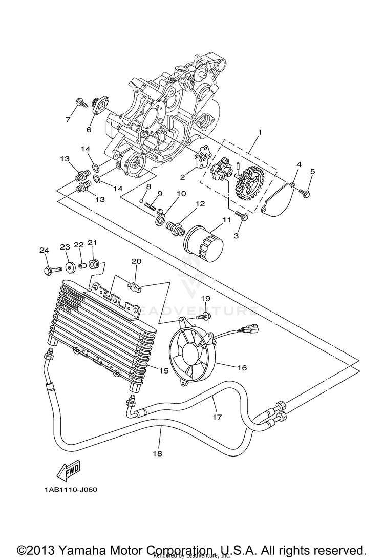 Oil Pump GRIZZLY 350 4WD - YFM35FGZGR - 2010 Schematic