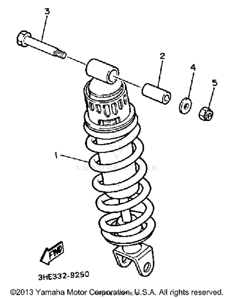 Rear Shocks FZR600AC - 1990 Schematic