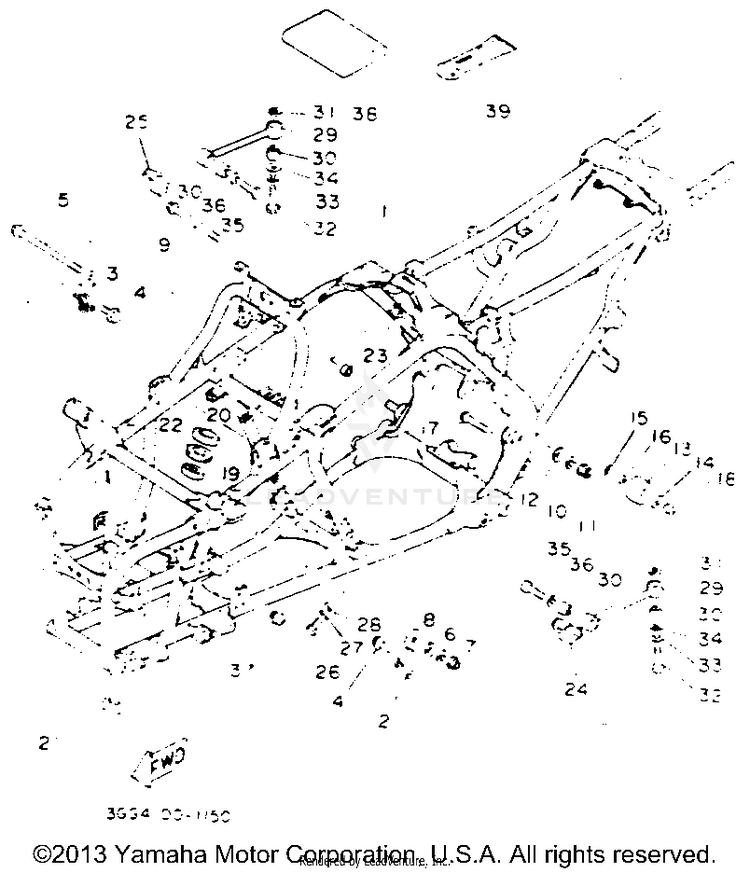 Frame Comp BANSHEE - YFZ350E_MN - 1993 Schematic
