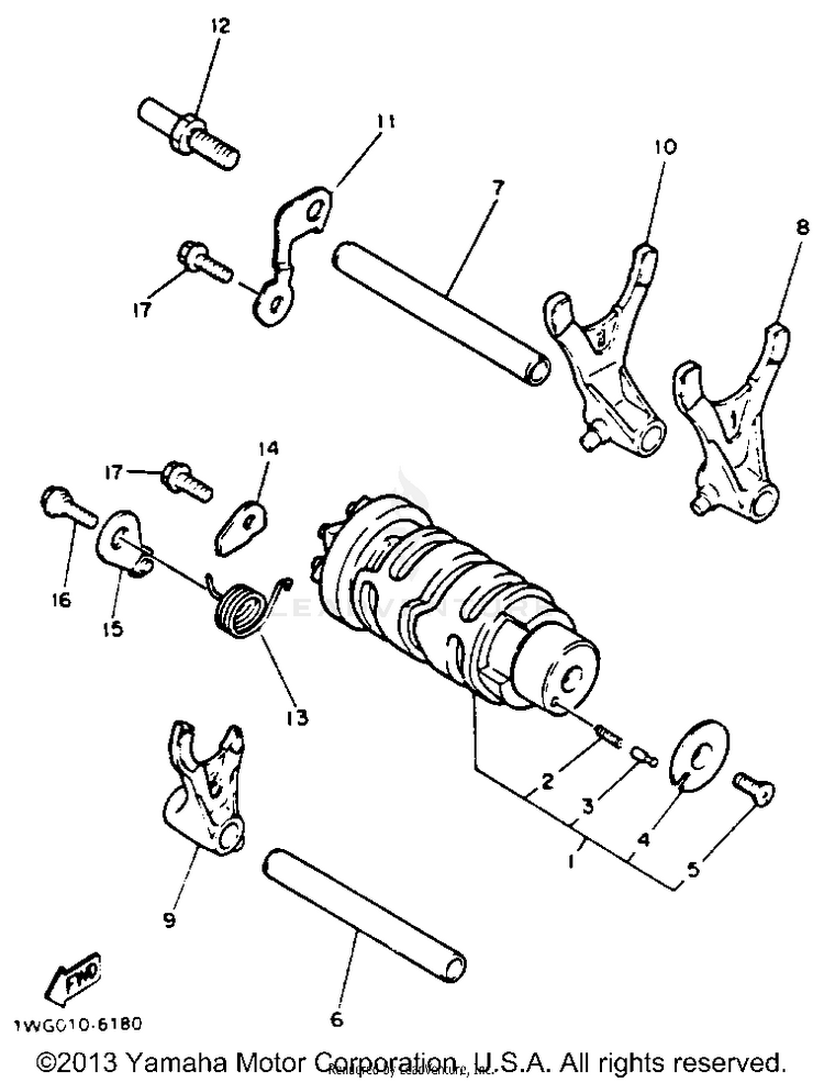 Shift Cam Fork Schematic