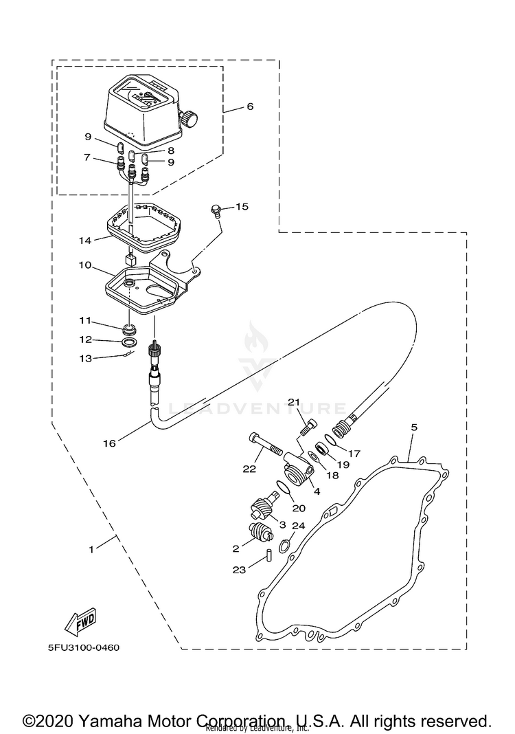Alternate Meter BIG BEAR 2WD YFM400H - YFM400HN - 2001 Schematic