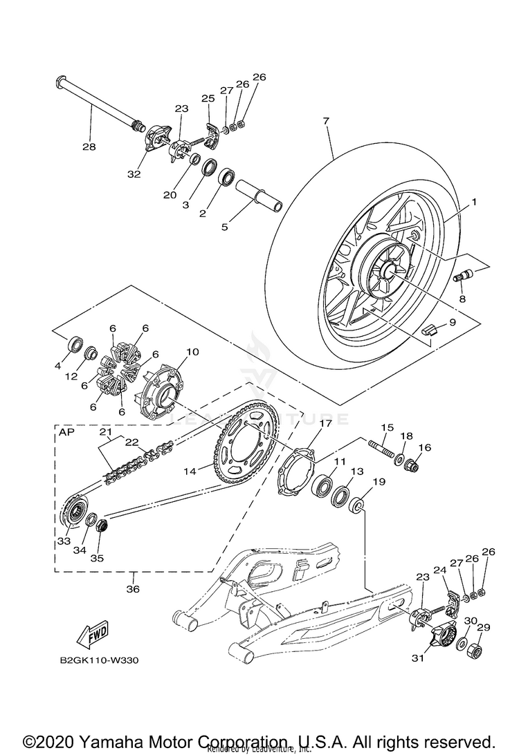 Rear Wheel Schematic