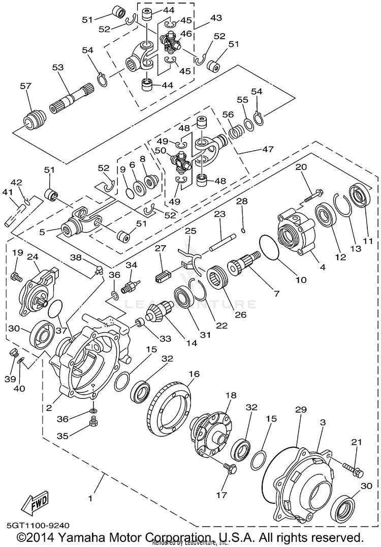 Front Differential Schematic