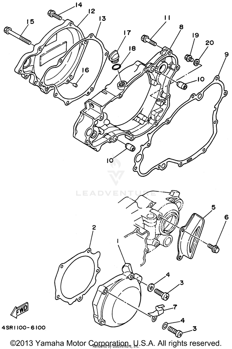 Crankcase Cover 1 Schematic