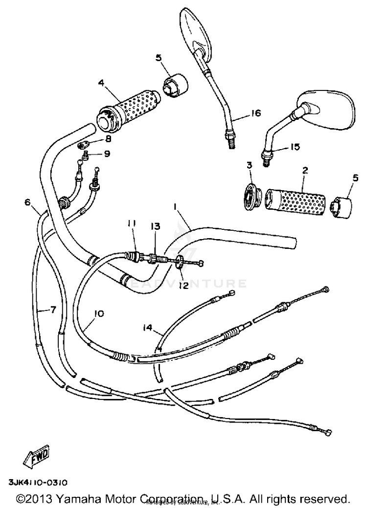 Handlebar Cable Schematic