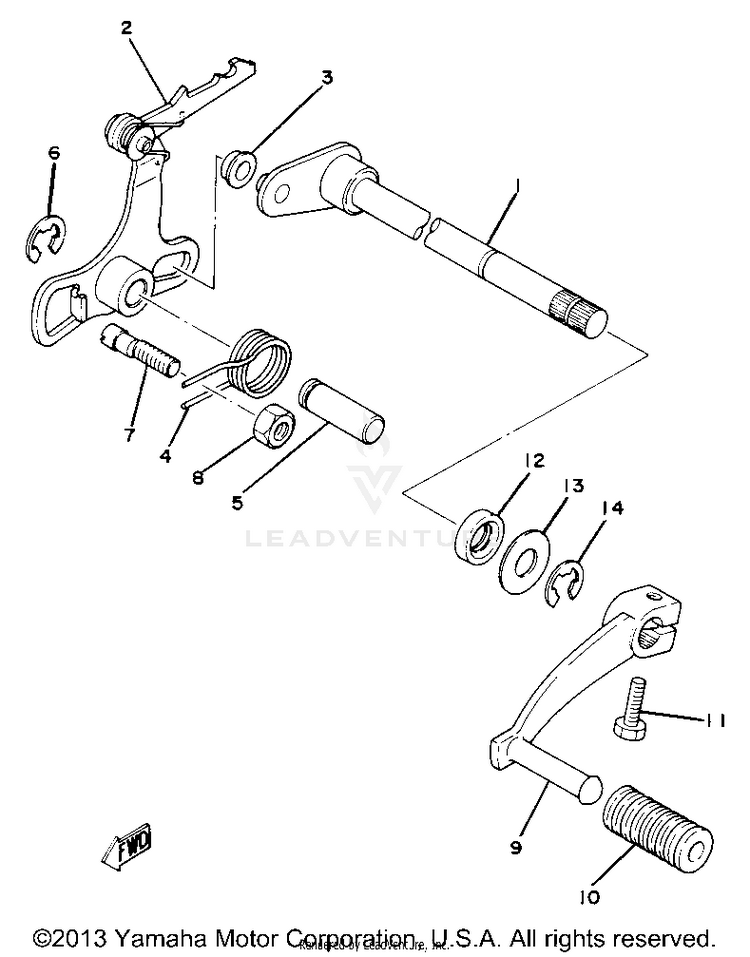 Shift Shaft Pedal Yz80g Schematic
