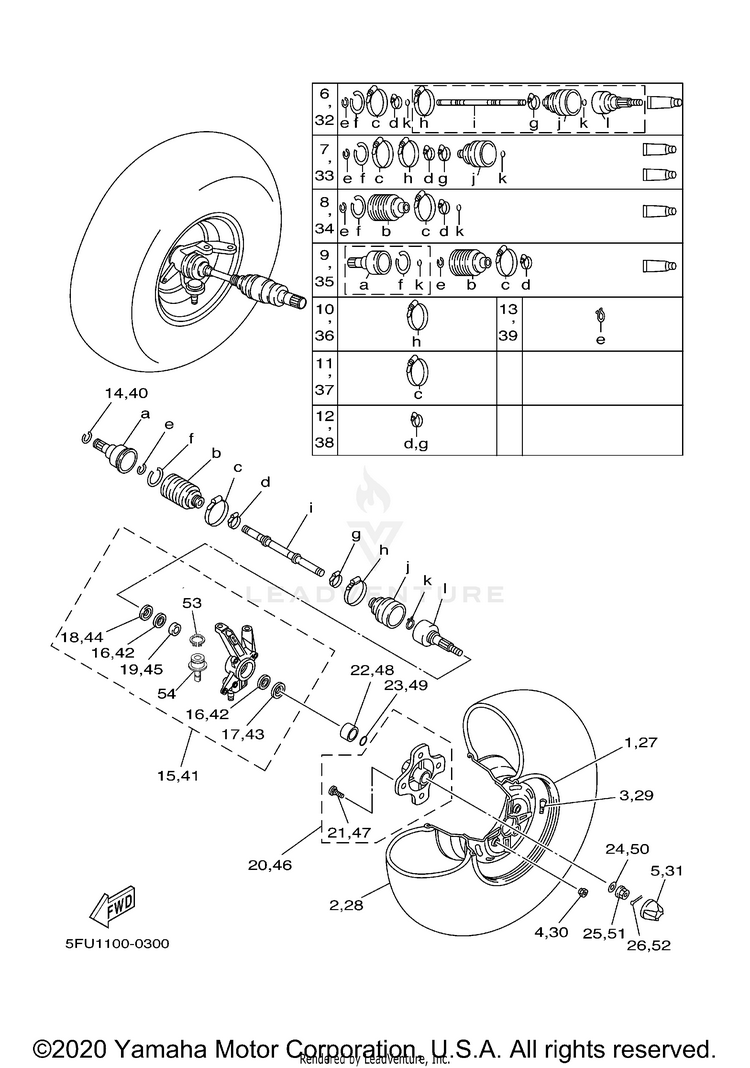 Front Wheel BIG BEAR 4WD_REALTRE - YFM400FHN - 2001 Schematic