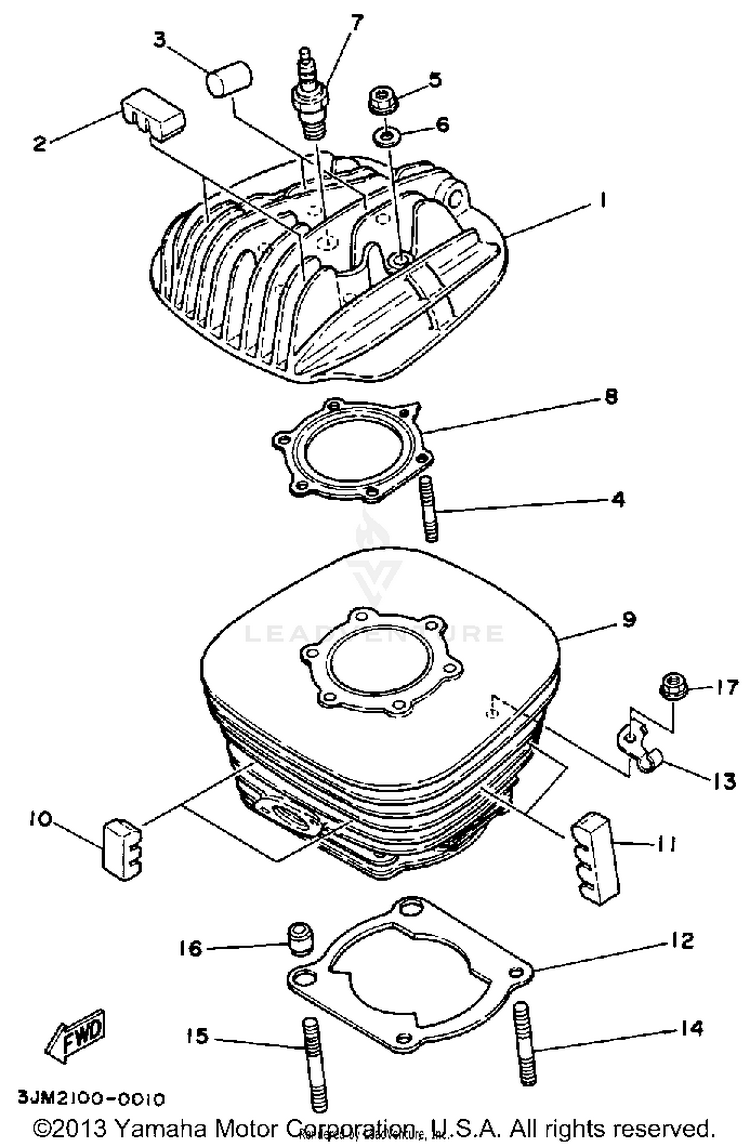 Cylinder BLASTER - YFS200B - 1991 Schematic