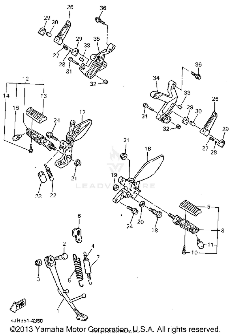 Stand Footrest Schematic
