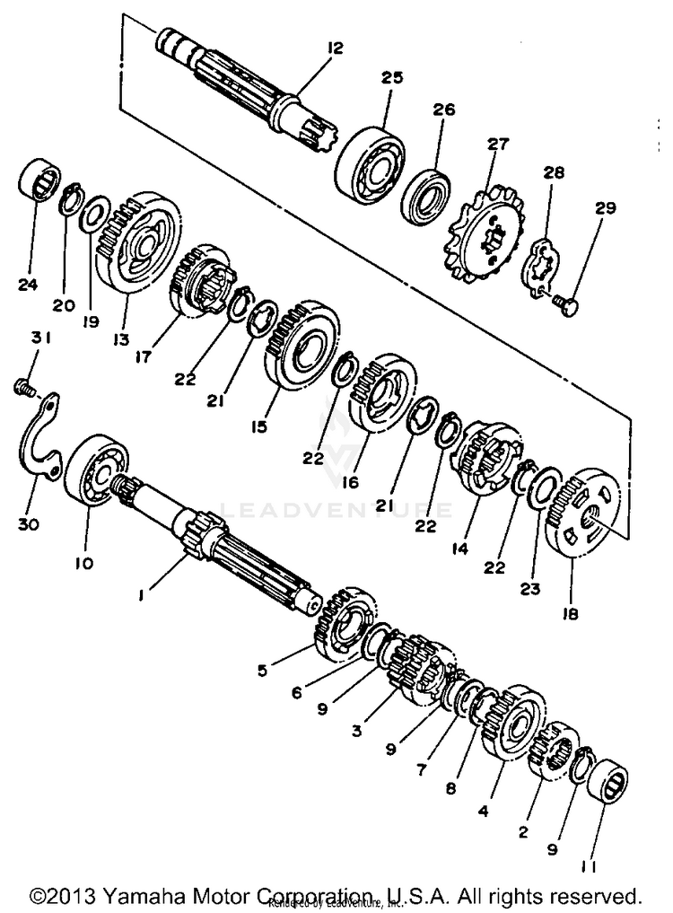 Transmission BLASTER - YFS200B_MN - 1991 Schematic