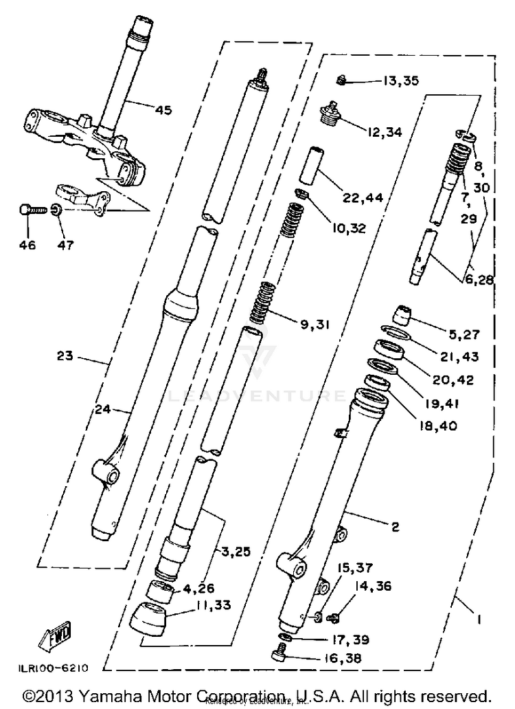 Front Fork Schematic