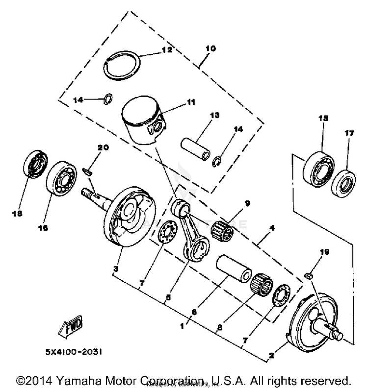 Crankshaft Piston Schematic