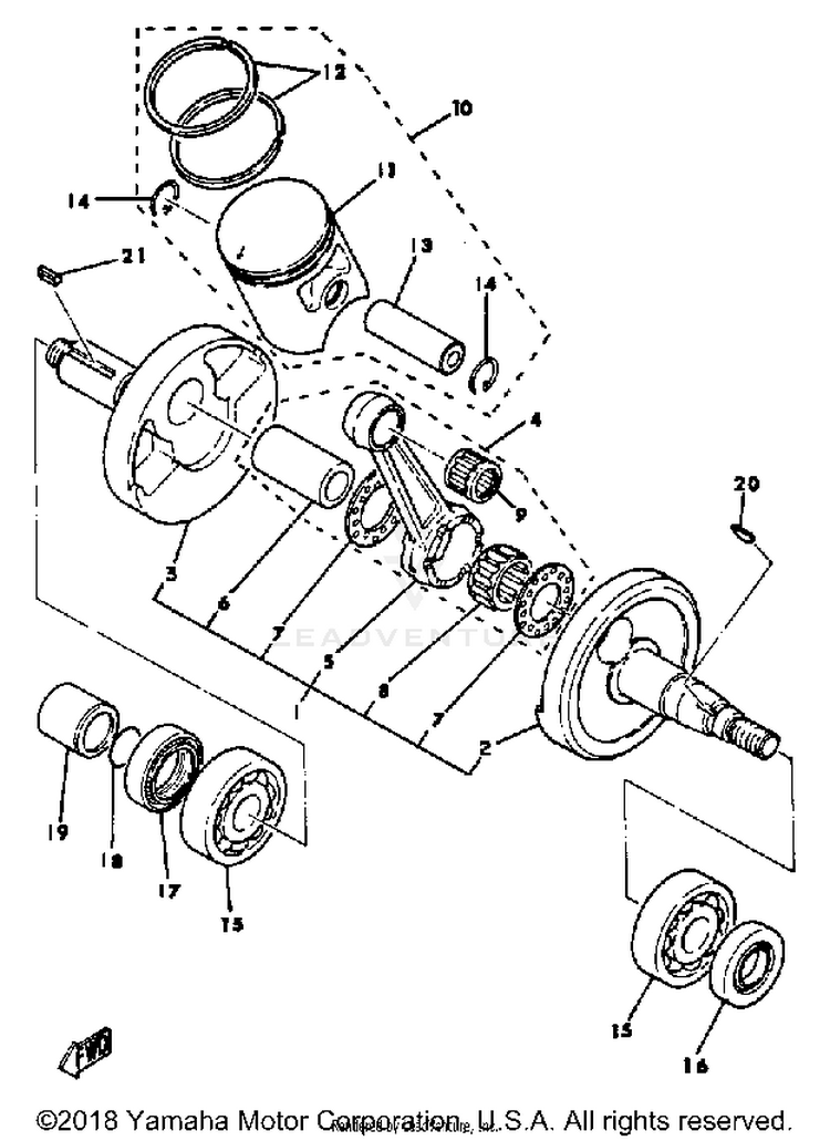 Crankshaft - Piston Schematic